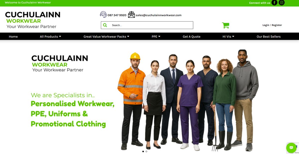 Cuchulainn Workwear website