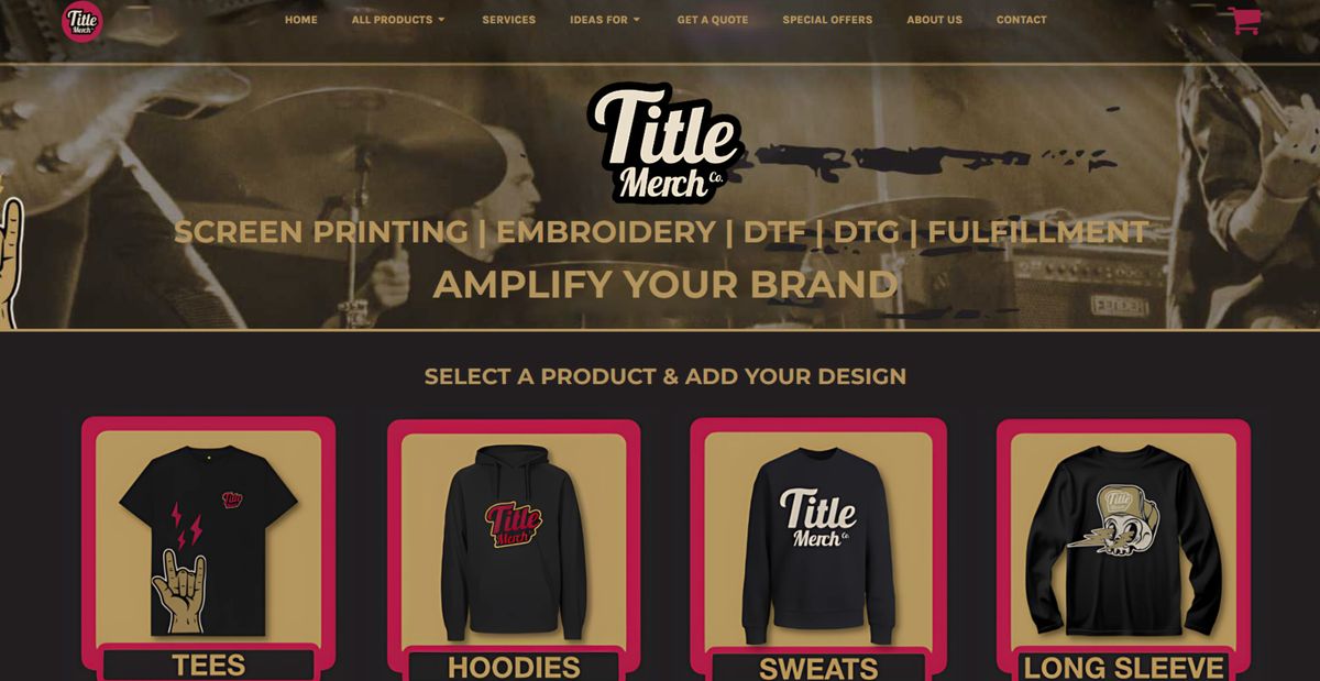 Title Merch website